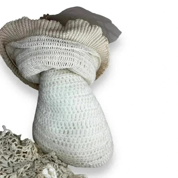 VINTAGE 60s 1966 BARBIE Doll BRIDE CROCHET KNIT Wedding Gown DRESS Mattel Inc - Picture 12 of 14